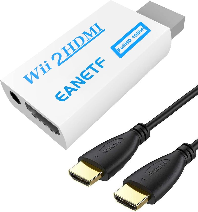 Eanetf Wii to HDMI 1080P Converter - 5ft High Speed HDMI Cable with Audio Output, Supports Wii Display 720P, NTSC - Image 1